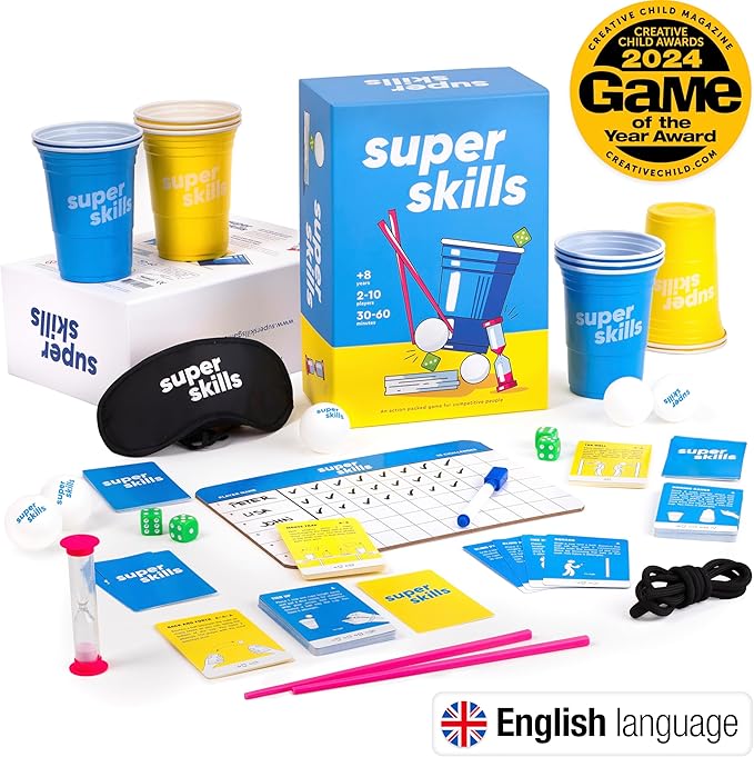 Super Skills - Action Game for Competitive People - Beat Your Friends at 120 Challenges - Fun Group Activity for Family Night or Party with Kids, Teen