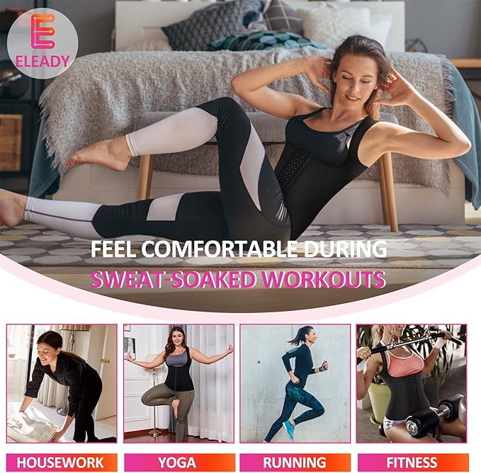 Eleady Best Neoprene Waist Trainer Corset Sweat Vest Weight Loss Body Shaper Workout Tank Tops Women