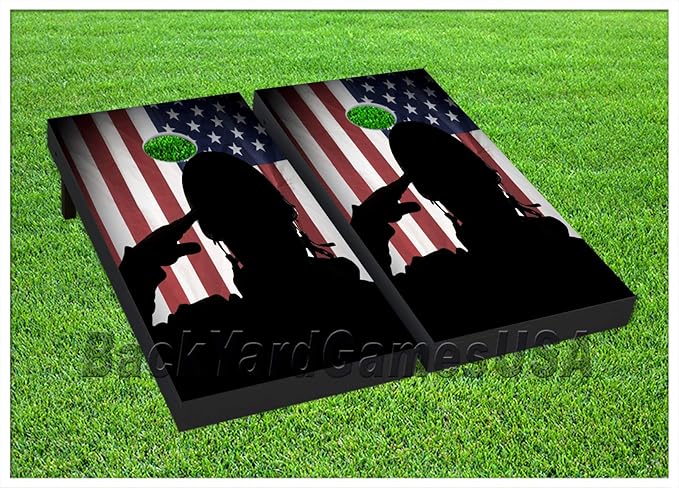 American Flag Series - Premium Cornhole Boards - Includes 2 Regulation Size 4' x 2' Cornhole Boards, and a Set of 8 Double Stitched Cornhole Bags