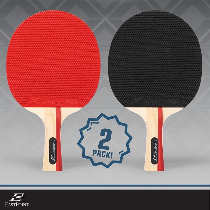 EastPoint Ping Pong Paddle Sets - Choose 2 Player Table Tennis Paddle Set, or 4 Player Deluxe Kit with Balls and Storage Case