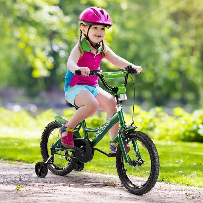 14/16/18 Inch Children’s Bike for Toddlers Kids Ages 3-9, Safe Non-Slip Tires, Removable Training Wheels, Coaster Brake, Easy Assembly, Perfect for Boys and Girls, Multiple Color