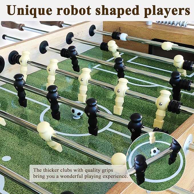 Seydrey 55-Inch Competition Foosball Table, Black, with Chrome-Plated Steel Rods
