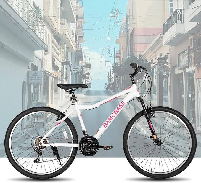 Hiland Adult 26 Inch Mountain Bike, Mens and Womens Bicycle with 21 Speed, High-Carbon Steel Frame Mountain Bicycle, Sport MTB for Men Women