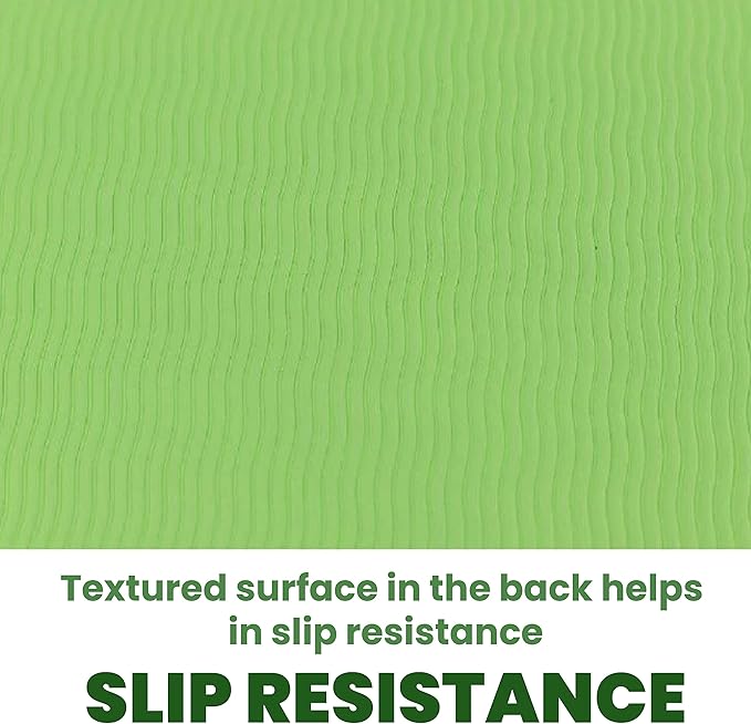 Mat-Essential Green TPE, Latex-free, Eco-friendly, Non-toxic, Non-slip, thick mat 6' x 2' x 8mm and a Donation to Charity