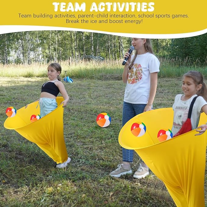 Granny Pants Yard Game Sets, 2025 New Outdoor Party Granny Pants with 4 Bouncy Balls and 1 Pump for Family Reunion Games, Backyard Gatherings & Team Games
