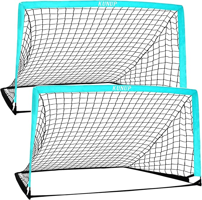 2 of 5×3 6x4 9x5 FT Portable Kids Soccer Goals Set, Foldable Soccer Practice Nets for Backyard with Carrying Bag for Toddler Youth Pop Up Soccer Training Equipment Indoor Outdoor Sports Game Gift