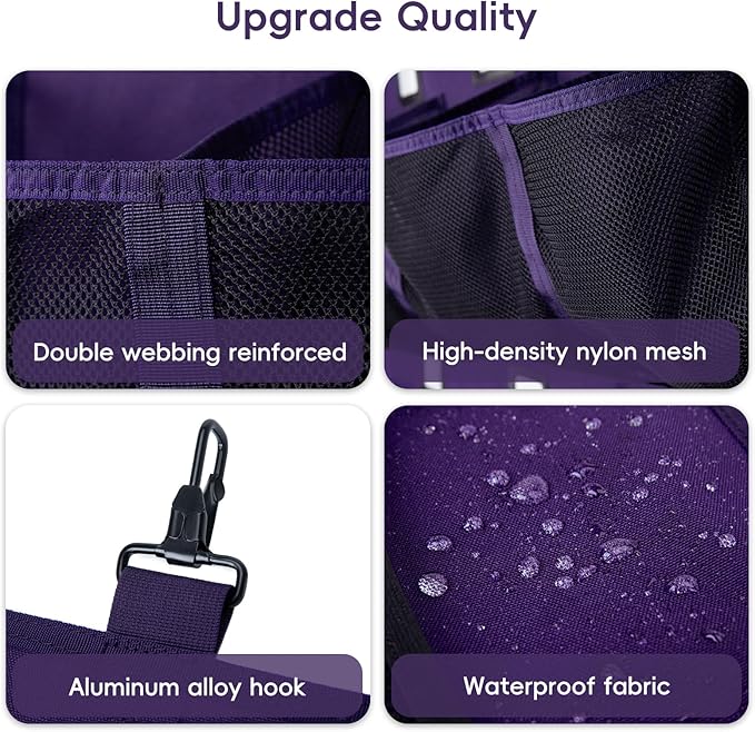 Baseball/Softball Dugout Organizer - 15+ Helmet & Glove Storage Bag, Military-Grade 900D Fabric & 6 Reinforced Steel Hooks