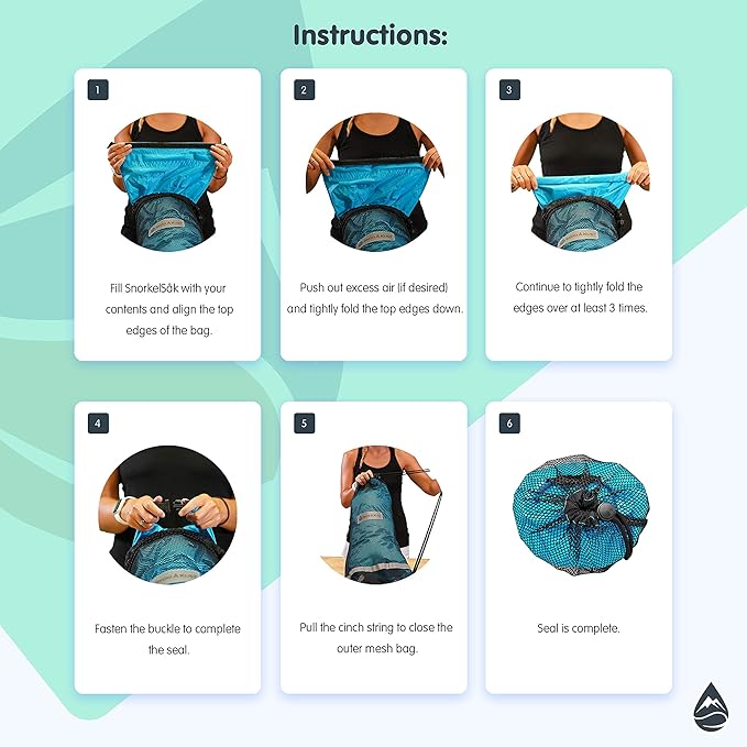 Skog Å Kust SnorkelSak 2-in-1 Mesh Snorkel Bag with Removable Interior Waterproof Dry Bag