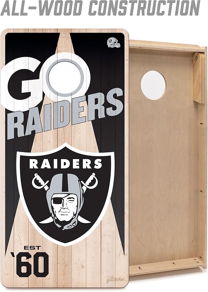 YouTheFan NFL 2’ x 4’ Professional Wood Cornhole Game
