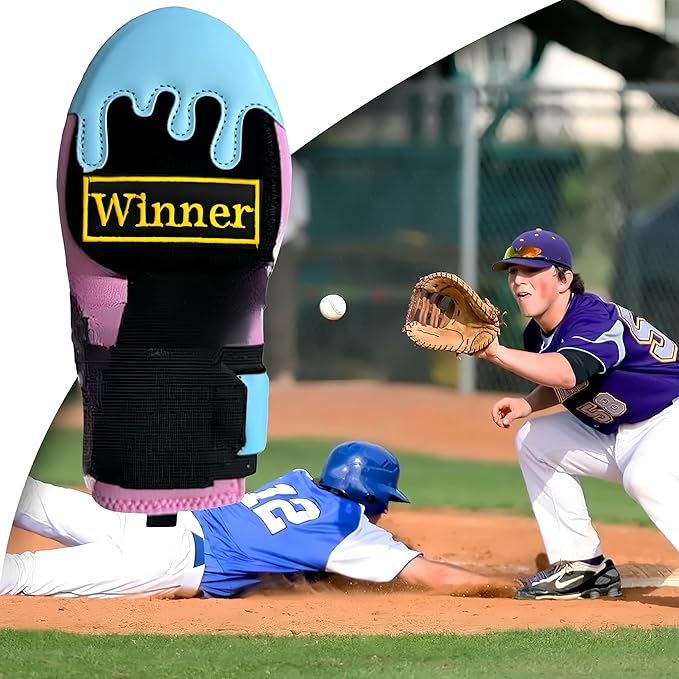 Baseball Sliding Mitt Universal Right or Left Hand, Baseball Sliding Glove with Adjustable Wrist Compression Strap