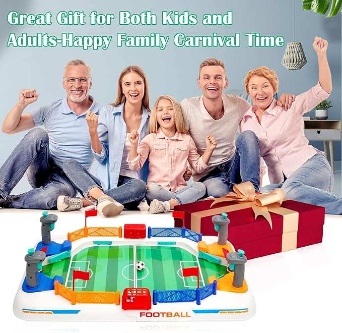 Mini Soccer Board Game for Kids: Foosball Table Toys for 3 4 5 6 7 8-12 Year Old Kids - Pinball Interactive Sports Game Age 3+ Indoor Home Party - Birthday Gift for Boys Girls