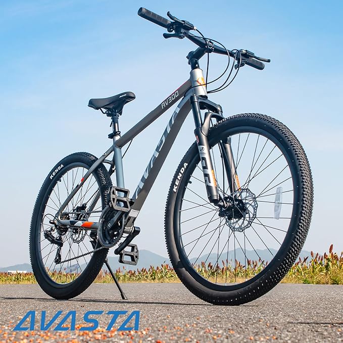 AVASTA AV300 26 27.5 inch Mountain Bike with 21-Speed,Aluminum Frame, Dual Disc Brake, Comfortable Saddle,Multiple Colors