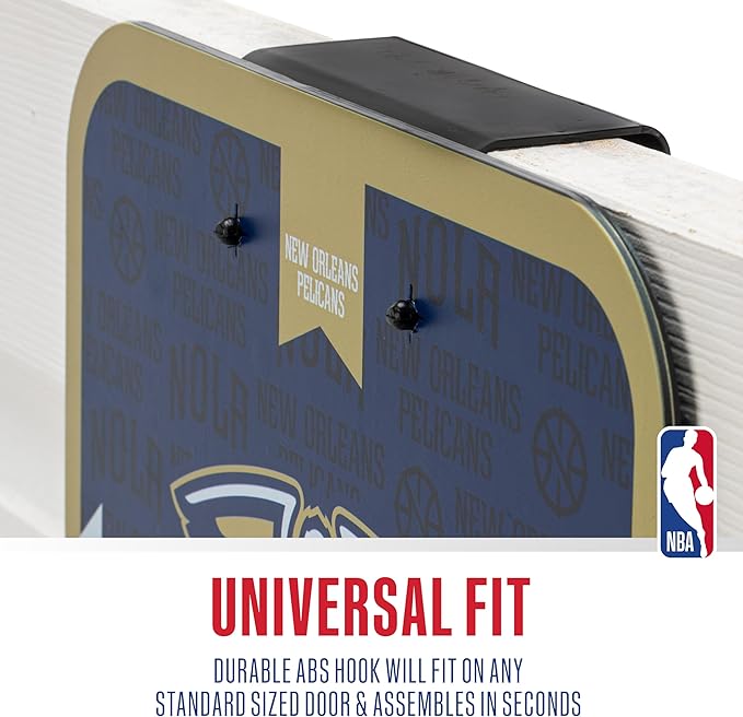 Franklin Sports NBA Team Over The Door Basketball Hoop - Kids Indoor Mini Basketball Hoop with Basketball - NBA Fan Shop Mini Hoop for Bedroom & Office