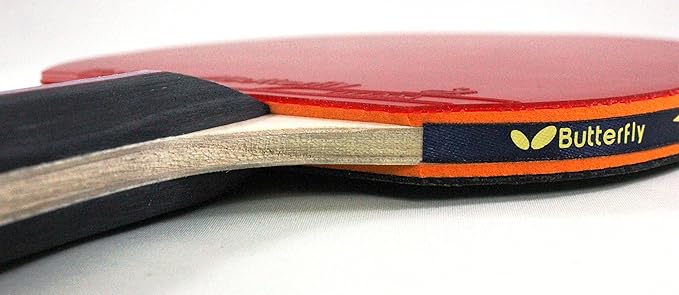 Butterfly B302FL Shakehand Table Tennis Racket | China Series | Racket and Case Set with Smooth Rubber On Both Sides | Recommended for Beginning Level Players