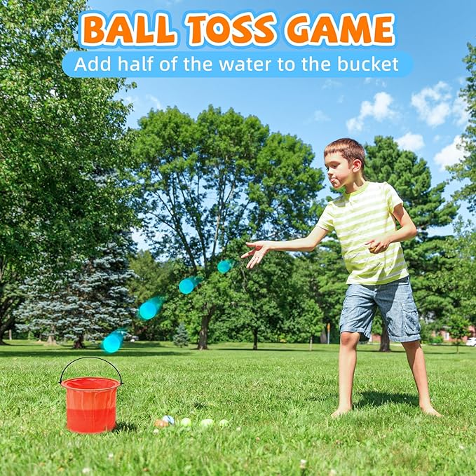 punkdog Pop and Catch Ball Game with 15 Ping Pong Balls, 5 Glow Balls and 6 Catch Launcher Baskets - Outdoor Indoor Game, Christmas Easter Party Favors Gifts Toys for Kids and Adults