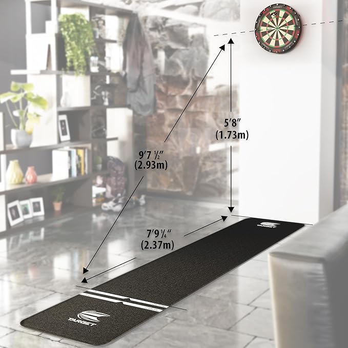 TARGET Darts TOR Dartboard, Steel Tip Dart Board | WDF Approved Competition Standard Dartboards & Fixing Kit, Modern Rotational Number Ring, Premium Madagascan Sisal, Stainless Steel Thin Wire System