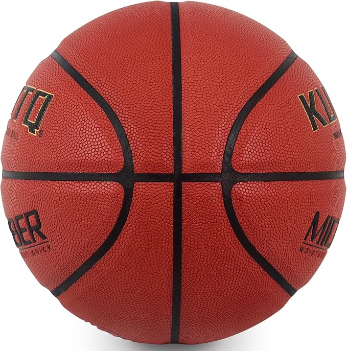 KUYOTQ Kids Toddler Youth Adult Size 3/4/5/6/7 Basketball 22/25.5/27.5/28.5/29.5" Thickened Rubber or Faux Leather Basketball for Boys Girls (Deflated)