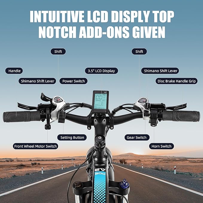 EV800R Electric Bike for Adults,Dual Motor Electric Bike,3000W Peak,26" Fattire,48V 22AH Removable Battery,Dual Hydraulic Brakes,Long Range Dirtbike,Off-Road Mountain Bike,Snow ebike