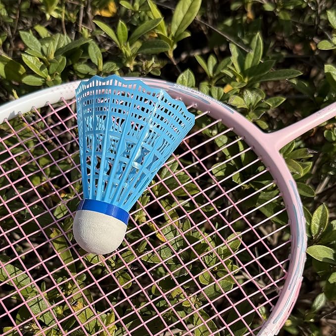 12 Packs Nylon Badminton Shuttlecocks Birdies Nylon Feather Shuttlecocks Badminton Birdies Great Stability & Durability Indoor Outdoor Sports Hight Speed Training