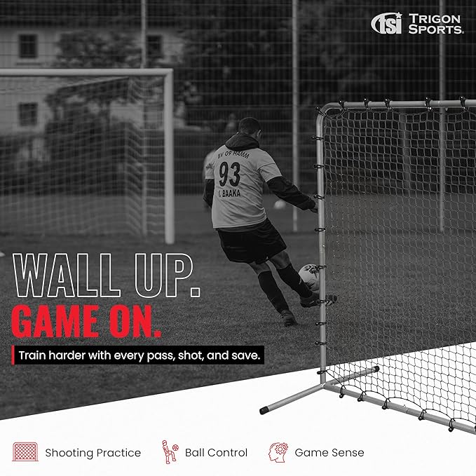 Trigon Sports Soccer Rebounder Net, 6’ x 9’ Bounce Back Net Soccer Goals for Backyard, Easy Setup, Kick Back Trainer for Passing, Ball Control & Volley Practice for Kids, Teens & Adults