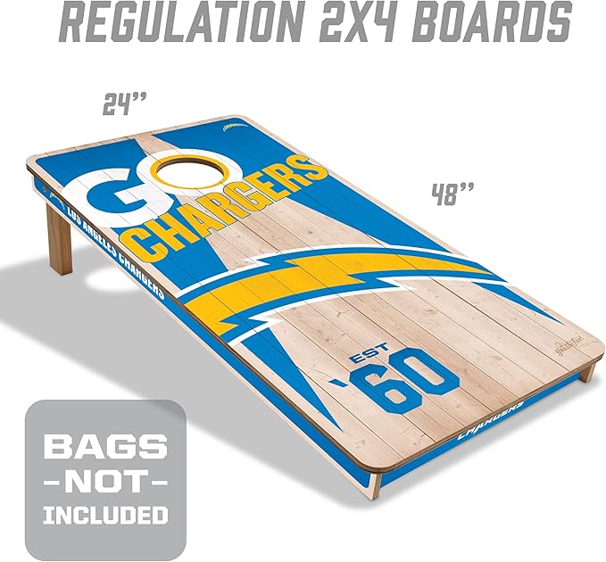 YouTheFan NFL 2’ x 4’ Professional Wood Cornhole Game