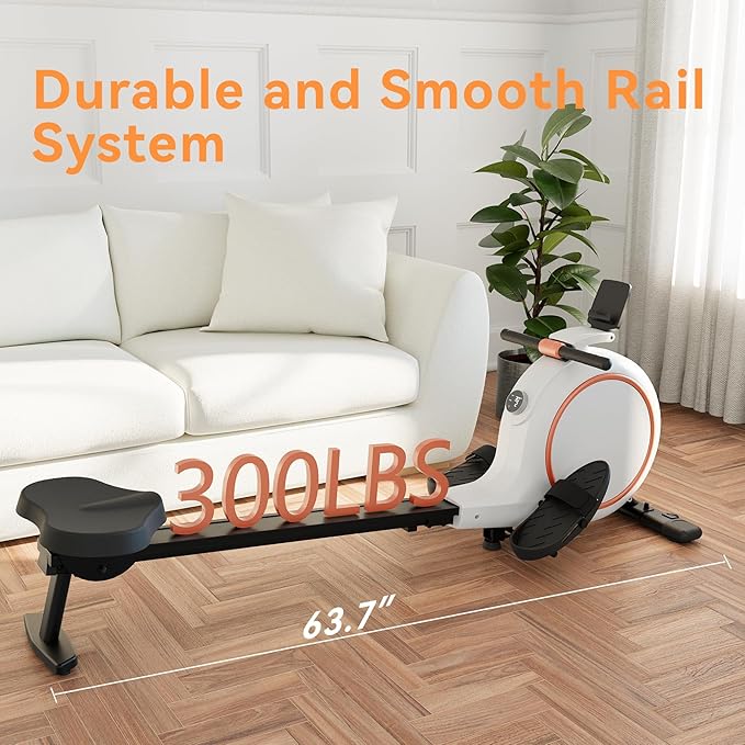 Superun Rowing Machines for Home, Magnetic Rowing Machine with 32 Levels, Rower Machine of Quiet Resistance & 300LBS Weight Capacity, Row Machine with LED Monitor, App Supported and Comfortable Seat