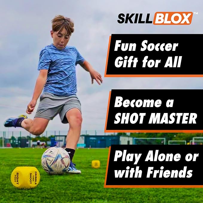 Soccer Shooting Training Dice (2 pcs) - Soccer Gifts for Boys 8-12 to Improve Soccer Shooting Skills - Boys and Girls Soccer Training Equipment (SHOTMASTER DICE)