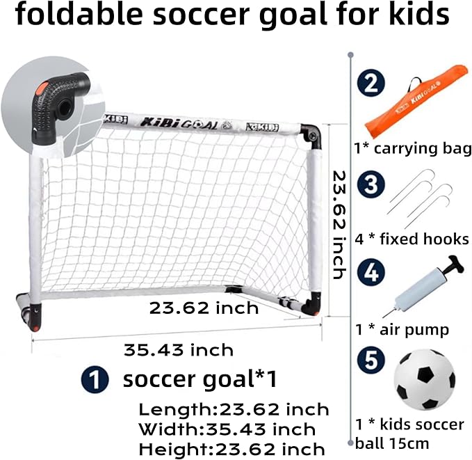 Soccer Goal, Small Foldable Goal for Kids, Kids Goals for The Backyard/Indoor/Outdoor, Mini Soccer Goals for Toddler Gift
