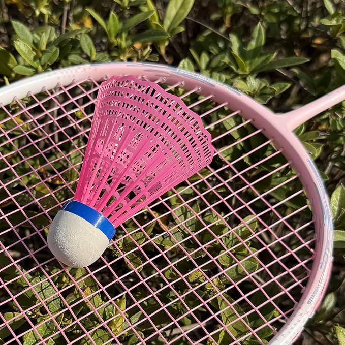 12 Packs Nylon Badminton Shuttlecocks Birdies Nylon Feather Shuttlecocks Badminton Birdies Great Stability & Durability Indoor Outdoor Sports Hight Speed Training