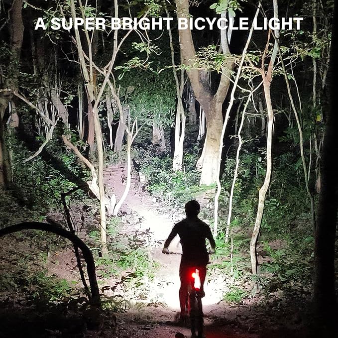 Bike Lights for Night Riding - Sofirn BS01 Super Bright Bike Headlight, USB C Rechargeable, IP65 Waterproof Front Bike Light Gift for MTB Day Night Riding Urban Cyclists, with Quick Release Bracket