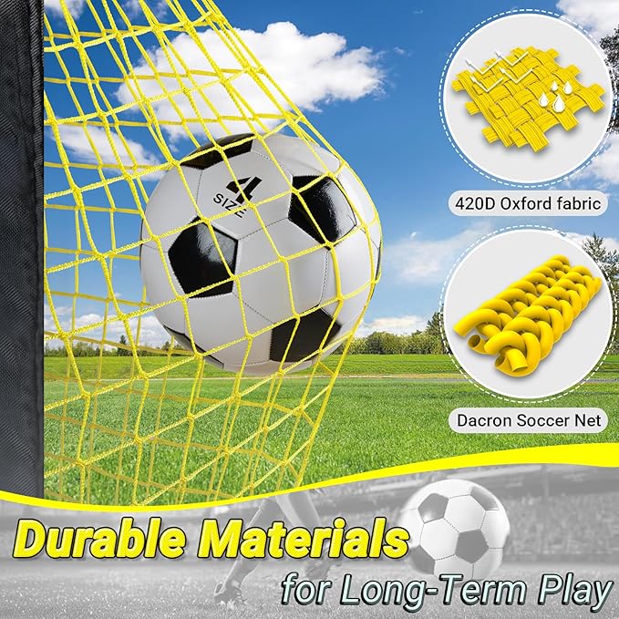 Soccer Goal Pop Up Foldable Soccer Net for Backyard 7x5FT,5x3.6FT,4x3FT,3x2.2FT