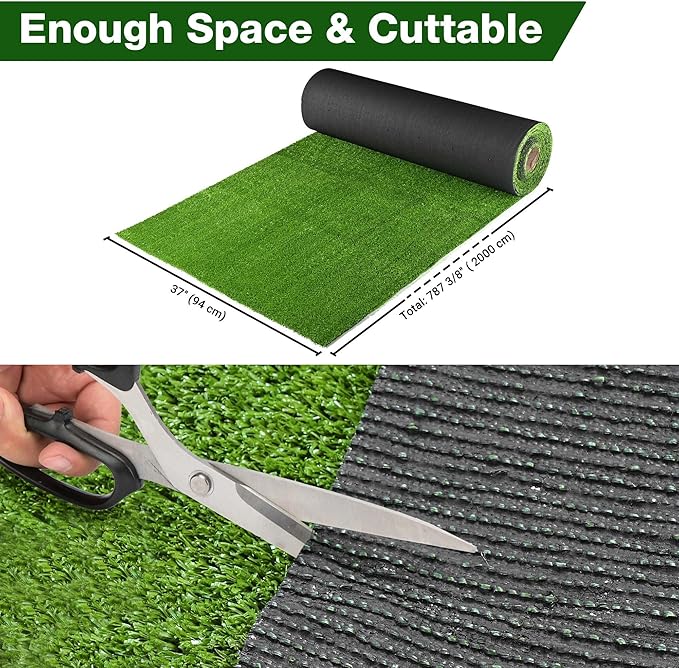 Yescom Sports Sled Strips Turf Gym Turf Flooring for Weight Sled Push Gym Equipment Outdoor Indoor Use 65'x3'x4PCS(780 Sq.Ft) 0.4" H
