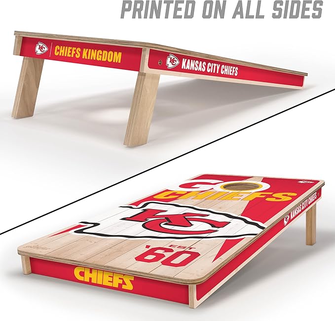 YouTheFan NFL 2’ x 4’ Professional Wood Cornhole Game