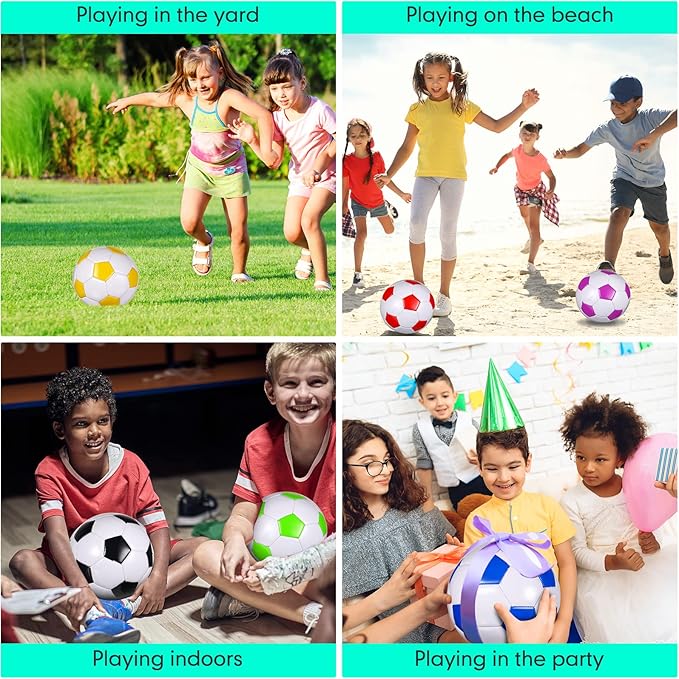 HyDren 24 Pack Soccer Balls Bulk with Pump Official Outside Christian Charity Donation Sport Soccer Balls Gifts for Teens Adults
