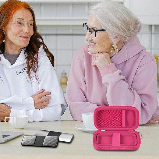 Heart Rate Monitor Case for AliveCor for KardiaMobile 6L / 6L Max 1L Personal EKG Monitor Storage Holder for Cardiac Mobile Portable Heart Rate Monitor Bag Organizer (Pill Box Included) Rose Red