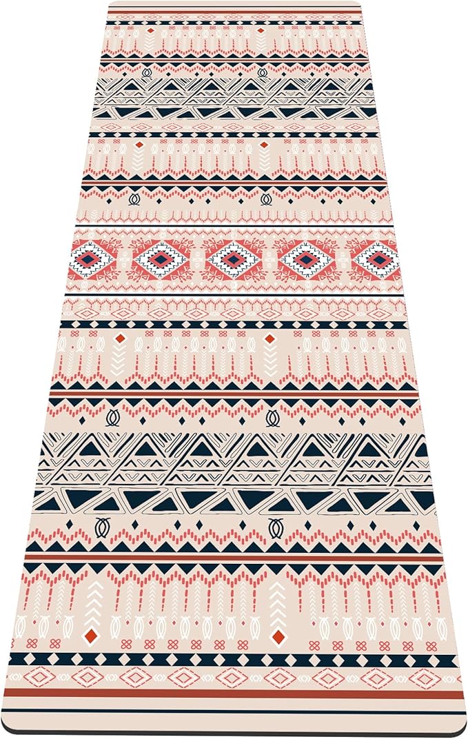 nuveti Yoga Mat Print Extra Thick TPE Non Slip Fitness Exercise Mat with Carrying Bag,72"x24" Extra Thick 6MM Exercise & Workout Mat for Yoga, Pilates Fitness and Floor Exercises