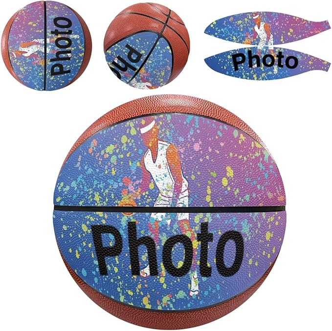 Personalized Basketball Leather Basketball Custom Basketball with Your Personalized Pictures Text Sports Equipment