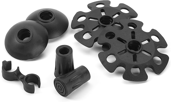 Cascade Mountain Tech Lightweight Aircraft-Grade Aluminum Trekking Poles with Extended Down Grip Plus Tip Kit