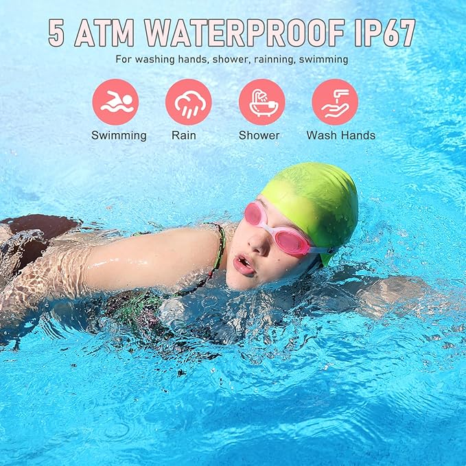 Fitness Tracker with Step Counter/Calories/Stopwatch, Activity Tracker, Health Tracker with Heart Rate Monitor, Sleep Tracker,1.47 Touch Color Screen, Pedometer Watch for Women Men