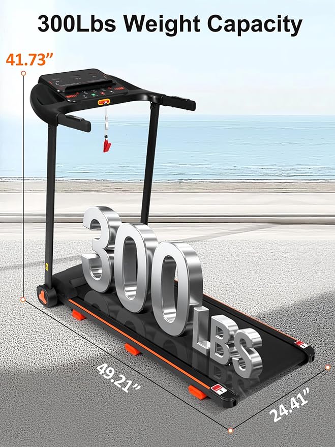Merax Treadmill with Incline, 3.0HP Foldable Treadmills for Home with 15% Incline,7.5MPH 300 LBS Capacity Home Exercise Equipment Treadmills with Bluetooth and Heart Rate Sensors