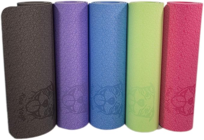 Koa Yoga Mat Essential TPE, Latex-free, Eco-friendly, Non-toxic, Non-slip, thick mat 6' x 2' x 8mm and a Donation to Charity
