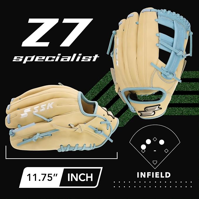SSK Z7 Specialist Infield Baseball Glove – 11.25” - 11.5” - 11.75” - 12” – 12.25” – Right & Left Hand Throw