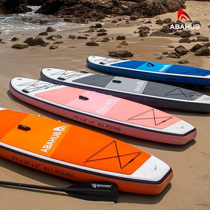 Abahub Inflatable SUP, Wide 10'6" x 31"/34" x 10'6" iSUP, Blue Standup Paddleboard with Adjustable SUP Kayak Paddle, for Yoga, Paddle Board, Kayaking, Surf, Canoe, Fishing