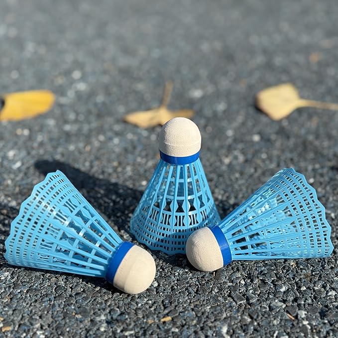12 Packs Nylon Badminton Shuttlecocks Birdies Nylon Feather Shuttlecocks Badminton Birdies Great Stability & Durability Indoor Outdoor Sports Hight Speed Training