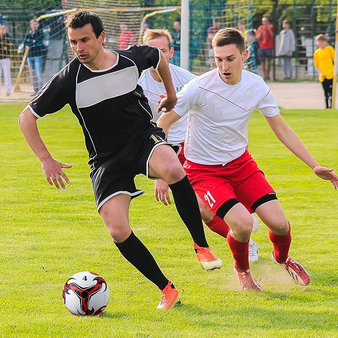 18 Pcs Soccer Balls Football with 4 Pumps Sports Soccer Balls Official Size Soccer Indoor Outdoor Soccer for Child Teens Adult Players Game Training Back to School Gift