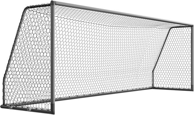 NAIZEA Soccer Goal - 12x6FT/16x7FT/10x6FT/8x6FT/6x4FT Soccer Goals for Backyard - Metal Soccer Goals for Youth Adult - Multiple Sizes Colors - Perfect for Games Indoor Outdoor Practice