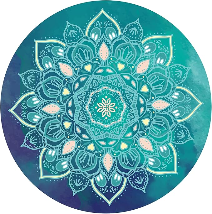 Pilates Mat Round Oversize Yoga Mat Suede Rubber Non-Slip Dia 140cm Exercise Mat Meditation Mat Workout Mat for Home Outdoor