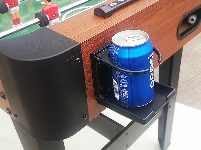 4ft/4.5ft Foosball Table and Balls Set for Adults and Kids, Soccer Game Table, Sturdy Football Table Arcade with Cup Holders & Heavy-Duty Legs, for Indoor or Outdoor