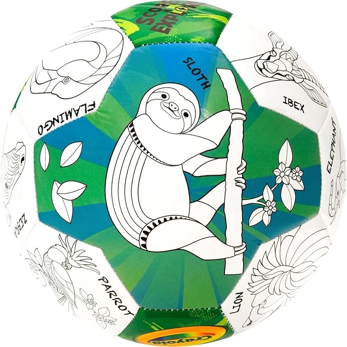 Crayola Score N’ Explore Officially Licensed 5” Color Ball, Interactive Coloring Soccer Ball for Kids, Fun Learning Toy Activity Ball