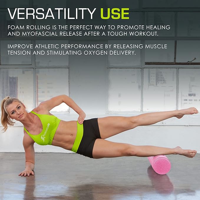ProsourceFit High Density Foam Rollers 36 - inches Long,Firm Full Body Athletic Massage Tool for Back Stretching, Yoga, Pilates, Post Workout Muscle Recuperation